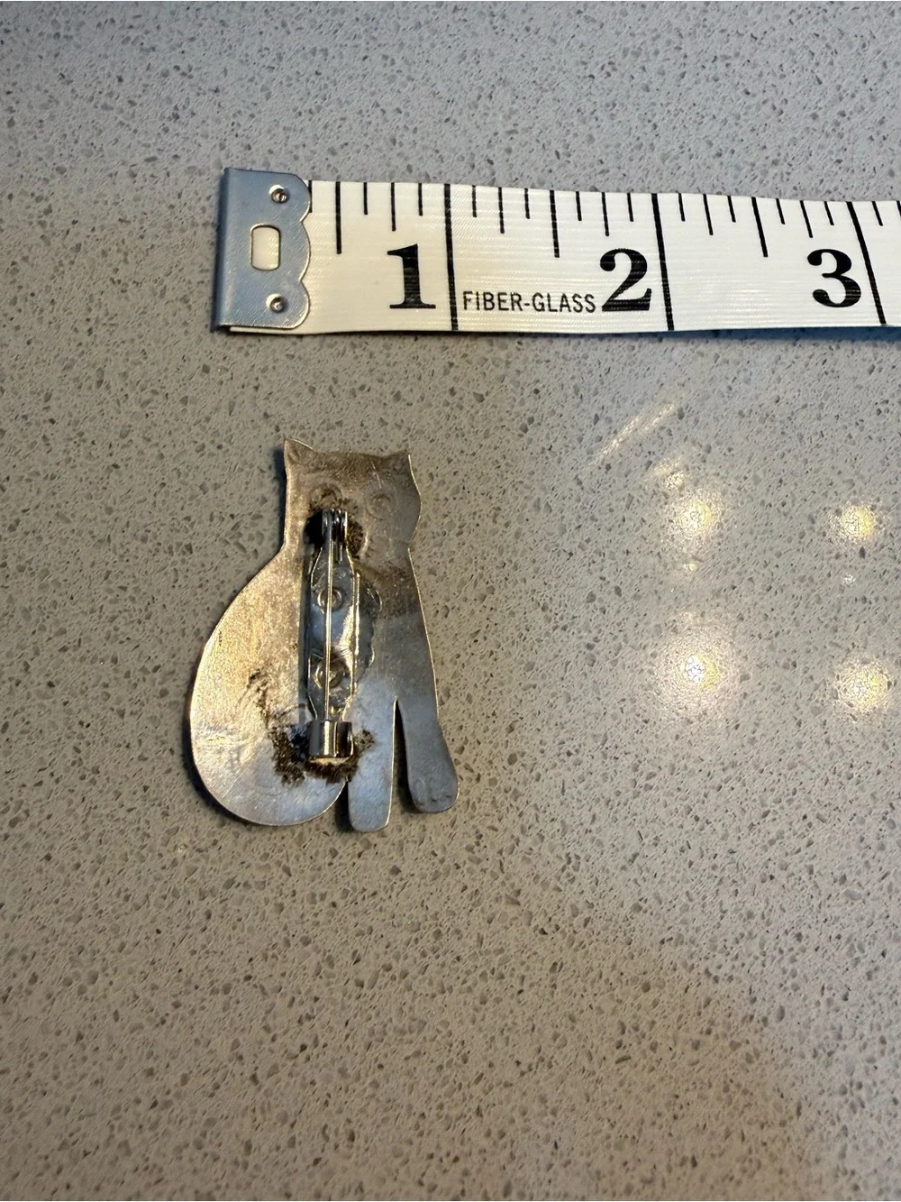 Cute Cat Shaped Silver Pin/Brooch -